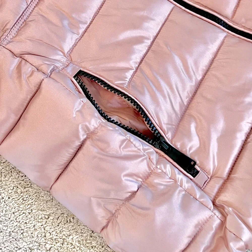 Philosophy Blush & Black Puffer Vest Zip Closure Size M NWT - Picture 5 of 7